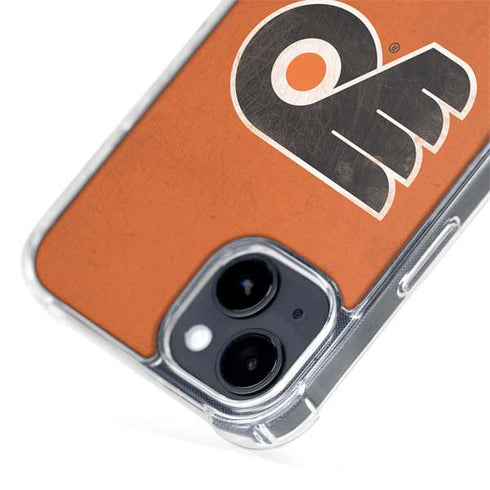 NHL Philadelphia Flyers Distressed iPhone 15 MagSafe Case
